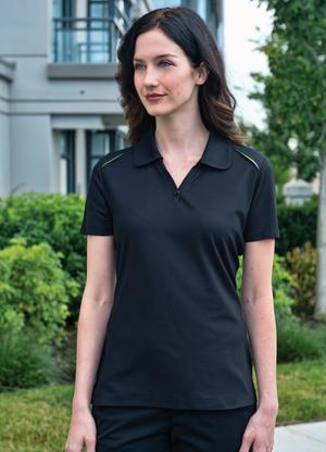 Snag Resistant Contrast Inset Ladies Sport Shirt - Lotus Uniforms